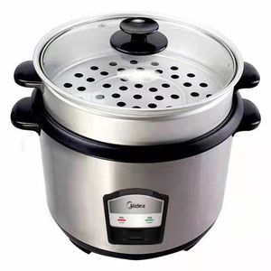 美的电饭煲带蒸笼机械式老式4升5升大容量用自动保温电饭锅带蒸笼