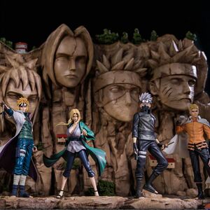 火影忍者火影岩幕后纲手娃娃五代目 gk 雕像 手办 模型 摆件本子