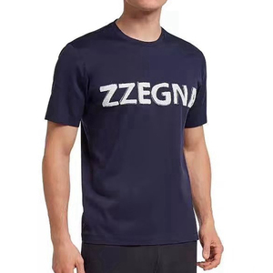 正品zz zegna杰尼亚t恤男士男装圆领短袖丝光纯棉代购杰尼亚正品