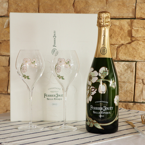 新版礼盒 2012年份巴黎之花美丽时光香槟含香槟杯perrier-jou05t