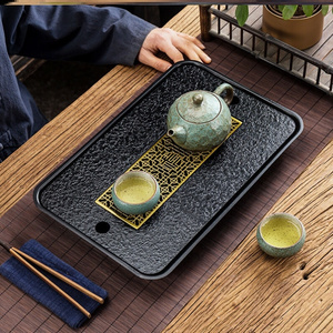 单独茶盘底盘接水盘轻奢现代高档家庭用小茶台茶板高级老式极简