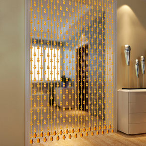 珍珠帘子加密珠帘门帘奶茶店珠子桃木化解m中式网红对门隔断帘大