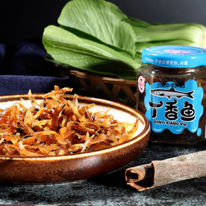 文鸿油香丁香鱼罐头105g即食下饭香海鲜小银鱼瓶装整箱早餐佐餐