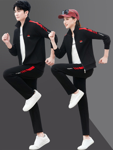 耐克运动套装男春季2024韩版潮流情侣运动服装女士卫衣团体跑步服