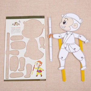 西安皮影手工艺纪念品人偶道具卡通小学重复民俗室内学生演出剪纸