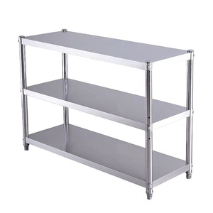 货架加厚微波炉烤箱铭架旺厨房置物架不锈钢落地式厨房收纳三层驰良