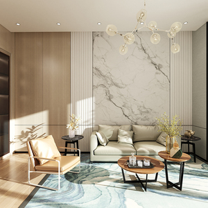 现代沙发背景墙护墙板木饰面板竹木纤维集成墙板建材生态木集成板