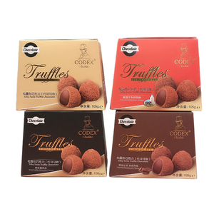英国品牌codex库德士松露形巧克力105g拿铁/新西兰牛奶/黑松露