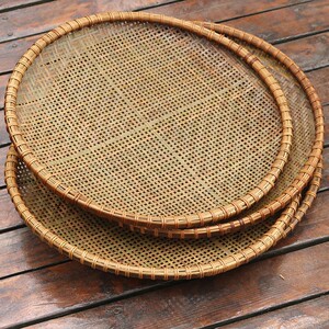 晒菜竹网长方形竹烧箕竹编厨房箥箕用筛子粗孔农家竹编簸箕晒东西