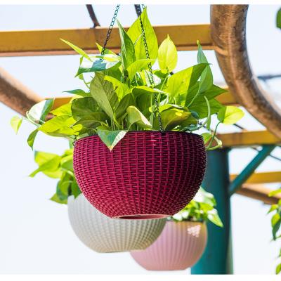 吊兰花盆垂吊悬挂式储水懒人自b吸水阳台可以挂的绿萝挂盆吊盆挂