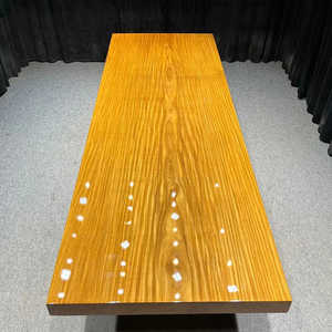 非洲柚木实木大板原木茶桌餐桌金丝楠木老板桌办公桌整块简约现代