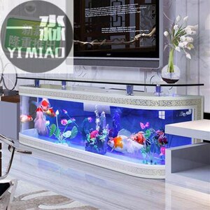 德茉欧式电视柜鱼缸客厅家用中大型1米2米现o代简约水族箱落地玻
