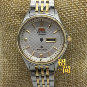 女双狮表壳装55840 55841机芯单双历实心全钢蓝宝石镜片手表配件