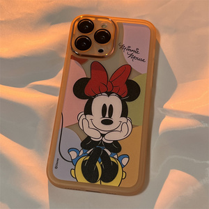 【disney迪士尼】托腮米妮自带镜头膜保护苹果13手机壳iphone13pro
