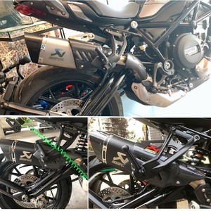 贝纳利752s改装排气管中尾段改装排气碳纤维排气钛合金z排气.