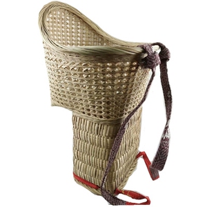 娃娃背篼儿童背楼背篓竹编婴儿小孩后背式民族风背小孩的家用大.