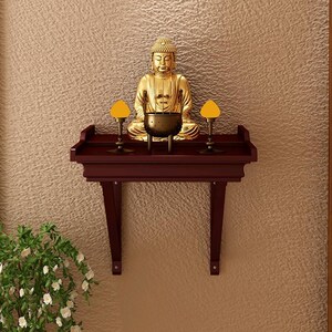关公武财神底座台佛像供奉台现代简约墙壁挂式客厅家用神台简易