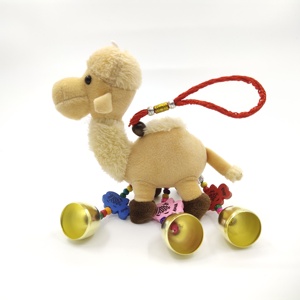 敦煌骆驼铜铃铛手工制作diy风铃骆驼毛绒车挂饰旅游纪念两串包