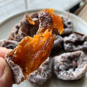 北京房山特产张坊大峪沟磨盘柿柿饼w柿子干柿子球很丑很甜的柿饼