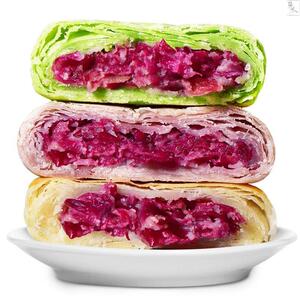 李子柒鲜花饼玫瑰花饼云南特产传统糕点早餐零食小吃休闲食品鲜花