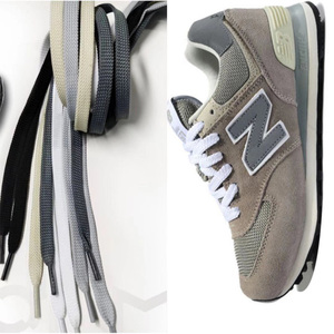 适配新百伦new balance nb574灰色996纽巴伦运动鞋白色扁鞋带999