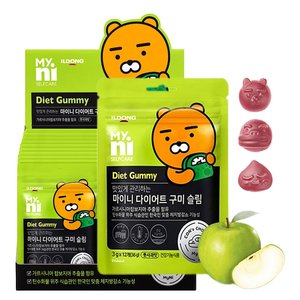 日东myni小熊身瘦脂肪减藤黄果软糖qq橡皮糖青苹果味10袋韩国正品