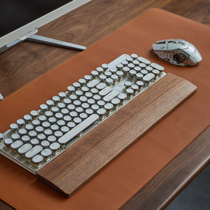 黑胡桃木键盘手托实木机械键盘掌托木质腕托护腕垫filco87键通用