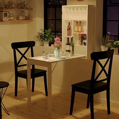 50城巫崖百货店淘宝可折叠靠墙吧台桌子折叠餐桌壁挂墙实木隔断柜