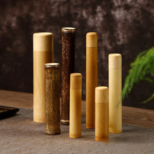 竹茶叶罐竹筒牙刷牙签小竹筒 小香筒竹筒 抛光旅行茶叶罐
