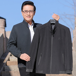 中老年男装春秋款爸爸装外套中年男士夹克上衣老人衣服春装爷爷装