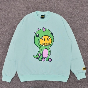 drewhouse恐龙justin比伯bkieber鹿晗同款圆领薄款卫衣男女情