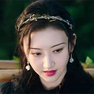 司藤同款发饰b景甜发箍头首饰品复古风汉服女新娘森系法式蝴蝶仙.