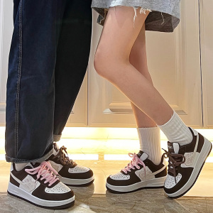 回力情侣鞋一对双色鞋带板鞋男厚底小怪兽情侣运动鞋百搭鞋子男潮