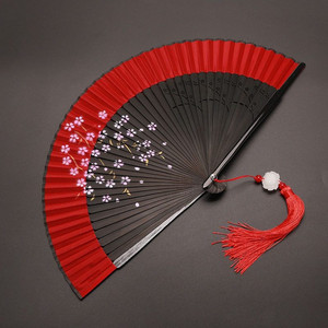 京城六扇门花团扇流年惜雨扇孑 复古 中国风云深花树团扇中式