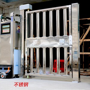 科百红小区自动人行通道门铝合金不锈钢门禁刷卡广告电动平开小门