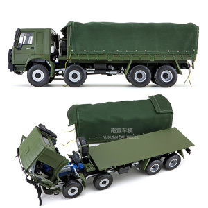 中国重汽军卡1:24豪沃军车越野车运输n车卡车模型仿真合金汽车模