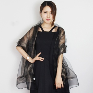 丝巾春秋配裙子纱巾女薄款礼服婚礼欧根旗袍披肩外搭旅游围巾夏季