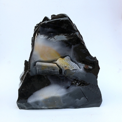 摆件天然奇石观赏大石头客厅仿寿f山石雕刻天然玉器玉n石玉雕工艺