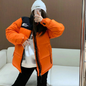 美版 tnf 北面1996 2022新款 暴力橙 羽绒服女秋冬棉服加厚男外套