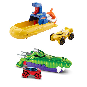 美国代购风火轮hot wheels水上冲浪回力水轮漂浮弹射汽车玩具礼物