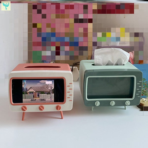抽纸盒电视机小电视装饰家居家用电视剧懒人看电视多功能卧室同款