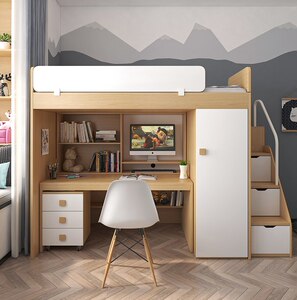 多功能上下床带书桌寝舒堡