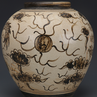 宋代磁州窑龙纹罐 古董古玩 仿古瓷器摆件 民间出土老货旧n货收藏