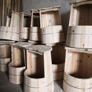 圆形坐火桶冬天老人m暖脚宝木炭烤火盆凳实木炉老式传统复古取暖