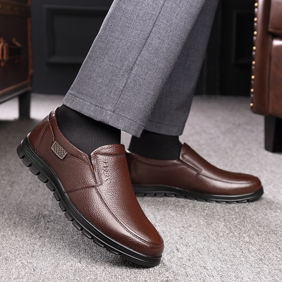 30z多几岁40中年45男士皮鞋50真皮男鞋55适合爸爸春秋天穿的单鞋