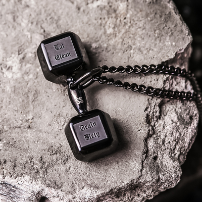 chiseled哑铃项链