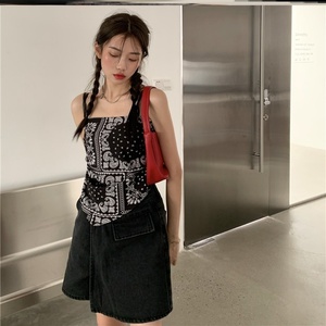 腰花果方巾抹胸丝巾吊带抹胸丝巾发带女温柔美背打底多功能辣妹入