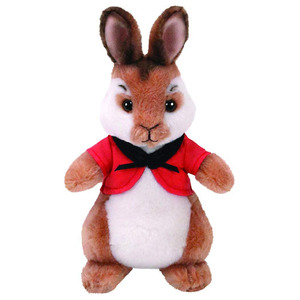 全球购正版ty彼得兔棉球尾公仔毛绒可爱兔子玩具娃娃玩偶抱枕礼.