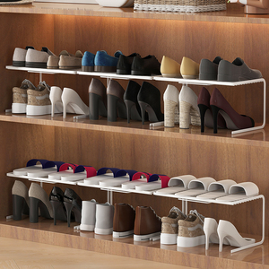 鞋子收纳神器鞋柜分层隔板置物架鞋托多层内置窄架子省空间分割层