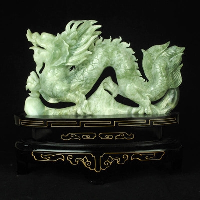 天然玉龙玉雕摆件生肖龙e摆设玉器龙属相岫玉工艺品玉器办公室开